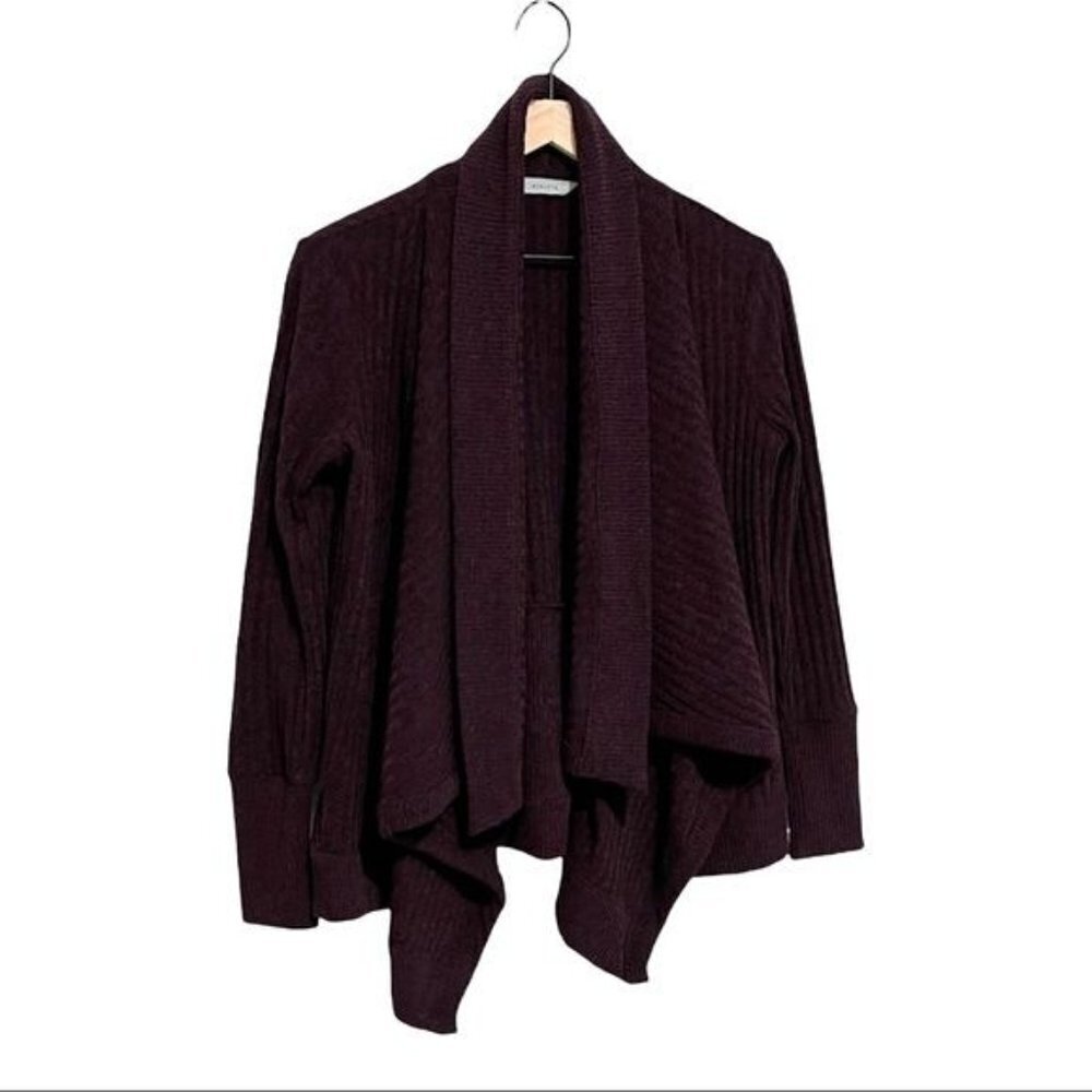 Athleta Purple Oversized Open Knit Warm Cardigan Size‎ XXS